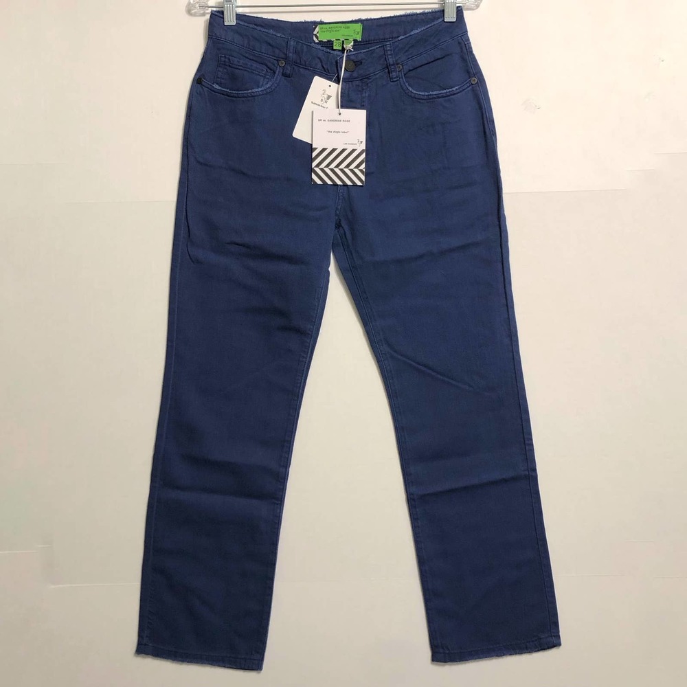 Sandrine Rose x Free People Straight Fit Button Fly Jeans. Size 28. Color Blue